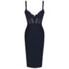 Sexy Women's Bodycon Dress with Mesh Detail